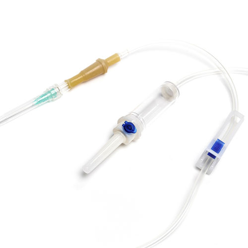 Set de perfusión policloruro de vinilo - Anhui Hongyu Wuzhou Medical Manufacturer Co., Ltd.  - con conector en Y / con cámara de goteo