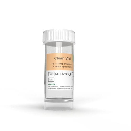 Matraz para el transporte de muestras - Apacor Ltd. - de parasitología / de un solo uso