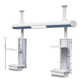 Columna de distribución de techo - DT100E-E - Shanghai PAX Medical Instrument - para cuidados intensivos / con estantes / con columna