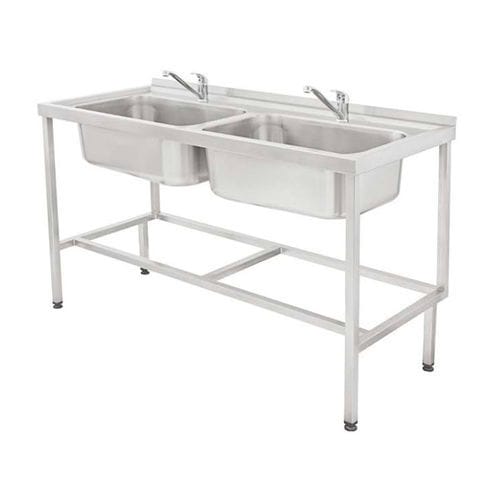 Fregadero para área de higiene - SRZ series - SMS spółka z o.o. - 2 estaciones / de acero inoxidable