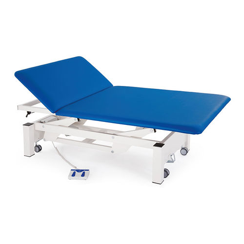 Mesa Bobath eléctrica - TITAN2 - Fisiotech - con ruedas / con altura regulable / de 2 secciones