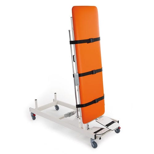 Mesa de verticalización 1 sección - GIASONE  - Fisiotech - para terapia / eléctrica / con ruedas