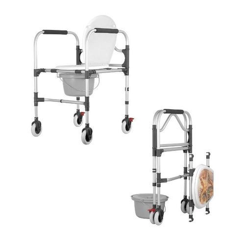 Asiento para inodoro abatible - KS/MR/SK - Mikirad - con reposabrazos / con tapa