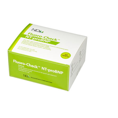 Prueba rápida insuficiencia cardíaca - Fluoro-Check™ - Nano-Ditech Corporation - de NT-proBNP / de suero / por plasma