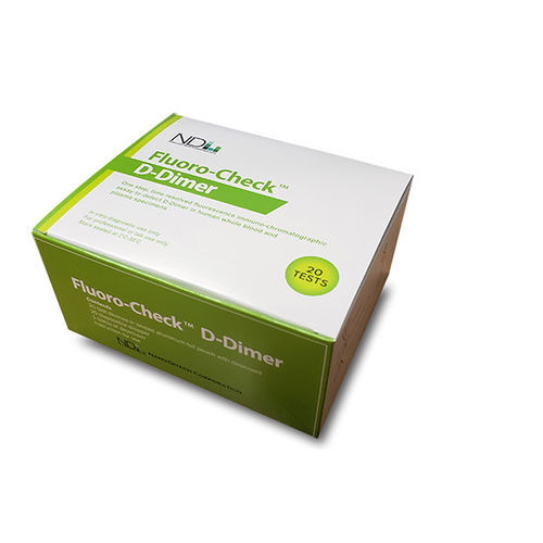 Prueba rápida de coagulación - Fluoro-Check™ - Nano-Ditech Corporation - de dímeros-D / de sangre total / de inmunoanálisis por fluorescencia