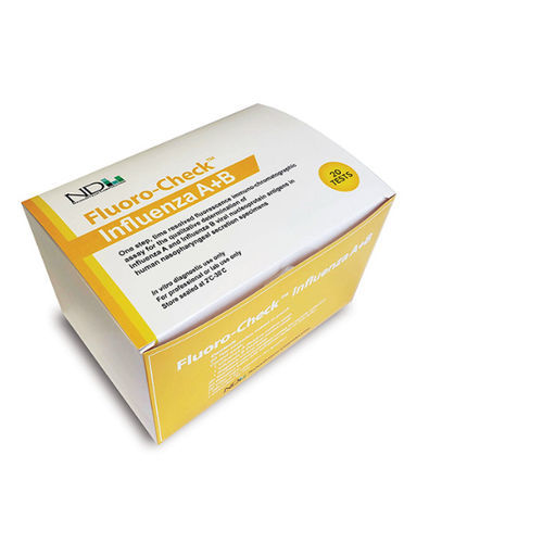 Prueba rápida para enfermermedades infecciosas - Fluoro-Check™ - Nano-Ditech Corporation - de influenza A / de influenza B / nasofaríngea