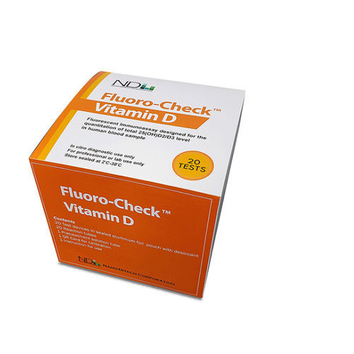 Prueba rápida de vitamina D - Fluoro-Check™ - Nano-Ditech Corporation - de inmunidad / de suero / por plasma