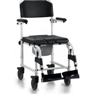 Silla de ducha con reposabrazos - GR310 RP - Nuova Blandino - con ruedas / con reposapiés