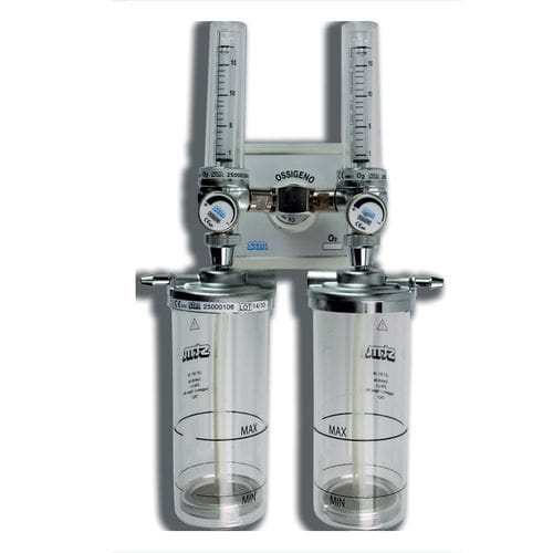 Flujómetro doble - STM - Sistemi Tecnologie Medicali - de oxígeno / de aire / para hospitales