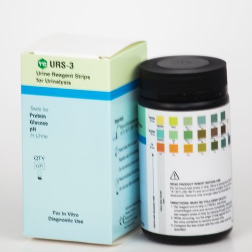 Tira de prueba para análisis de orina - URS-3-100 - Teco Diagnostics - de glucosuria / de proteinuria / de pH