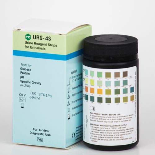 Tira de prueba de infección de las vías urinarias - URS-4S-100 - Teco Diagnostics - de glucosuria / de proteinuria / de orina