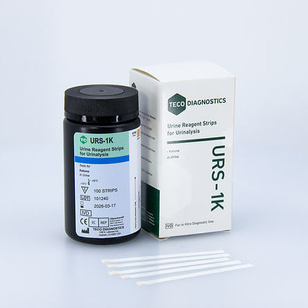 Tira de prueba para análisis de orina - URS-1K-100 - Teco Diagnostics - de cetonuria / de orina / de colorimetric