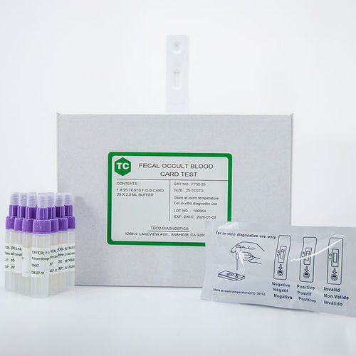 Prueba rápida de sangre oculta en heces - F735-25 - Teco Diagnostics - de hemoglobina / de heces
