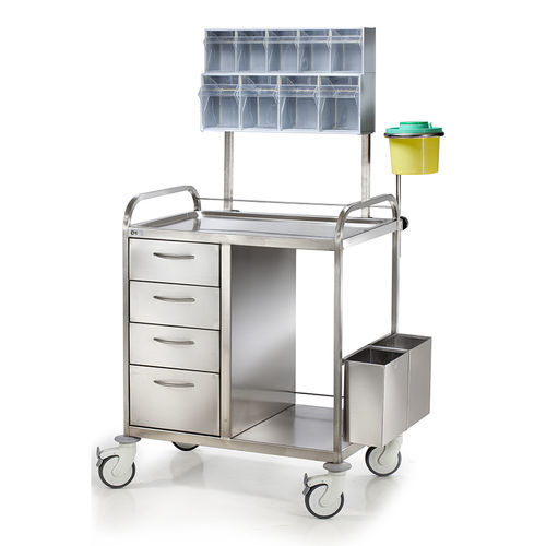 Carro médico - D-22-1 - DEMERTZI M & Co - para medicamentos / de almacenamiento / de acero inoxidable