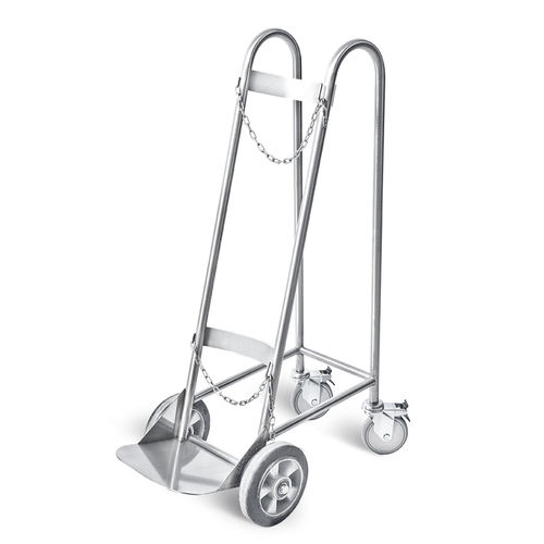 Carro médico - D-55 - DEMERTZI M & Co - portacilindros de oxígeno / para transporte / de acero inoxidable