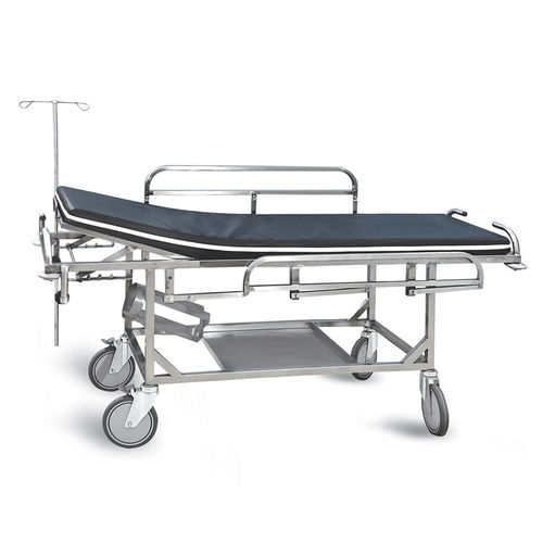 Carro camilla para traslado de pacientes - D-07 - DEMERTZI M & Co - manual / 2 secciones / con portasueros