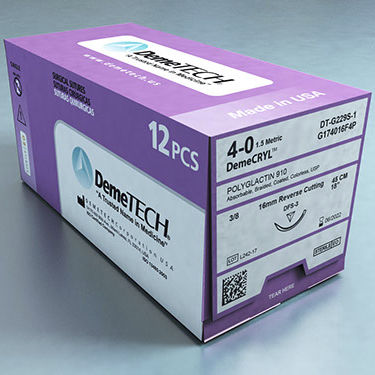 Hilo de sutura reabsorbible - DemeCRYL™ - Demetech - cirugía oftálmica