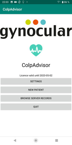 Aplicación para iOS de gestión - ColpAdvisor - Gynius Plus - de análisis / de detección / de captura de imágenes