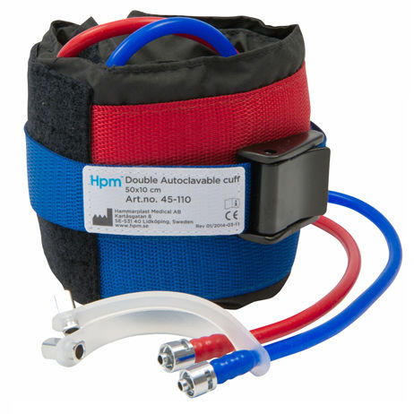 Manguito para torniquete neumático - 45-110 - Hammarplast medical - con dos tubos / apto para autoclave / lavable