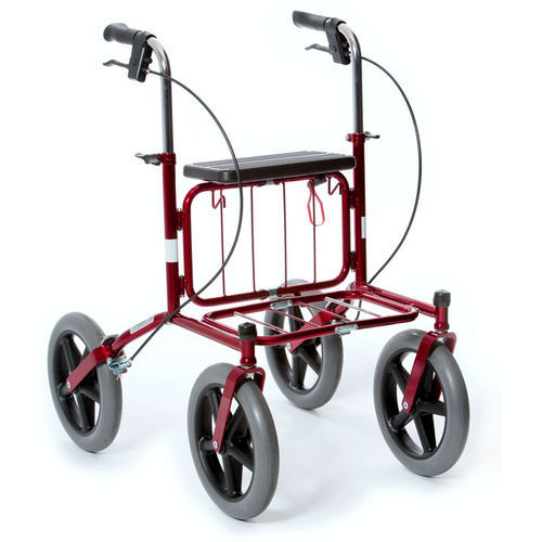 Andador con ruedas con 4 ruedas - Carl-Oskar - Human Care Group - con asiento / con canasta / plegable