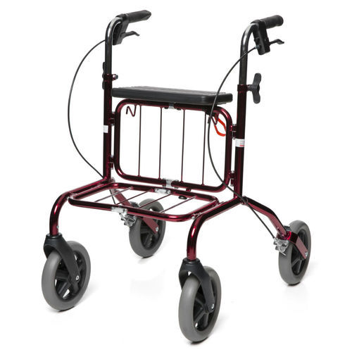 Andador con ruedas con 4 ruedas - Rebel - Human Care Group - con asiento / con canasta / plegable