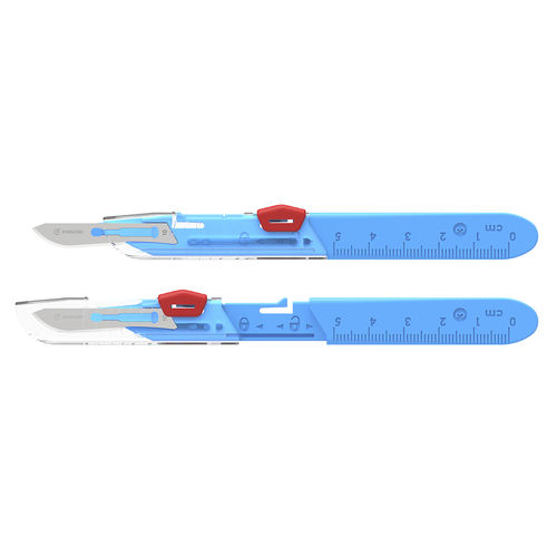 Escalpelo con mango plástico - JAI Surgicals - desechable / de seguridad