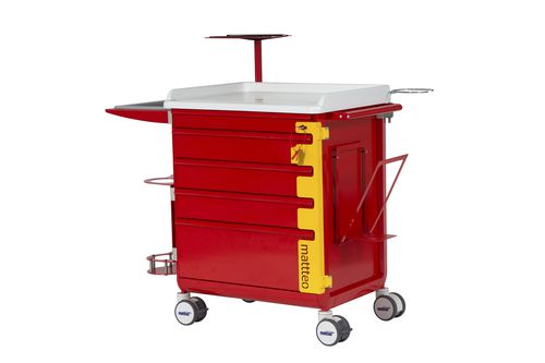 Carro de emergencia - Emergency trolley - MATTTEO - con cajón / con bandejas / modular
