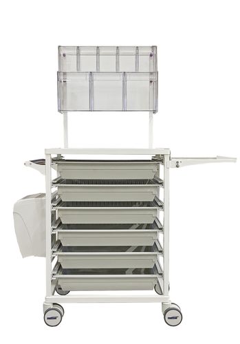 Carro de uso general - Nursing trolley - MATTTEO - para cuidados / 6 estantes / con bandejas