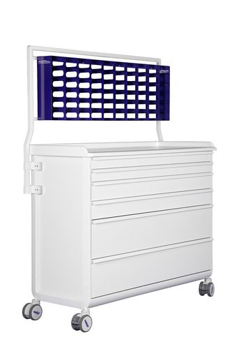Carro médico - Nursing trolley with gallery for surgical suture - MATTTEO - de uso general / para cuidados / con cajón