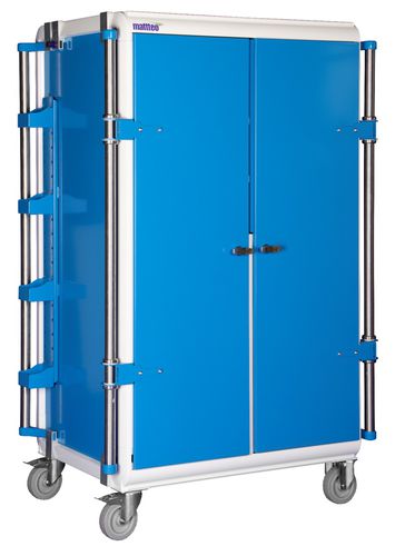 Carro para transporte - MODU-FLEX - MATTTEO - con estante / con 2 puertas / modular