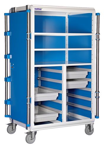 Carro para transporte - MODU-FLEX. - MATTTEO - con estante / con 2 puertas / modular