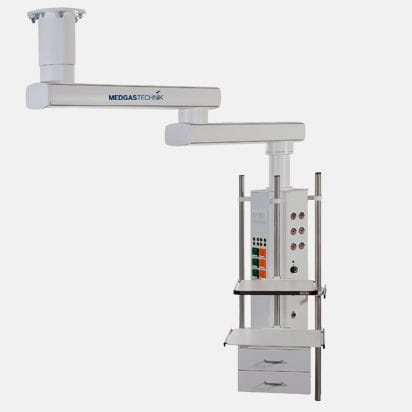Brazo de distribución de techo - MEDGAS-TECHNIK GmbH Medical-Technology - para cuidados intensivos / para quirófano / articulado