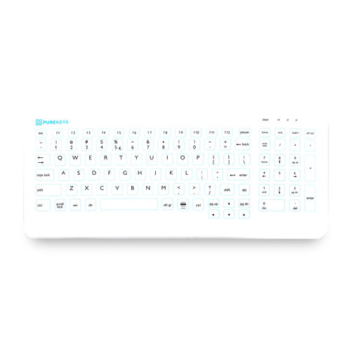 Teclado médico con teclas digitales - Compact - Purekeys - de silicona / USB / impermeable