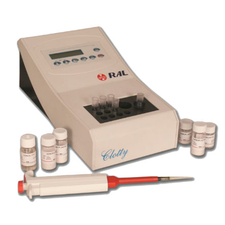 Analizador de coagulación semiautomático - CLOTTY - RAL, Tecnica para el Laboratorio S.A. - 1 canal / PT / TTPA