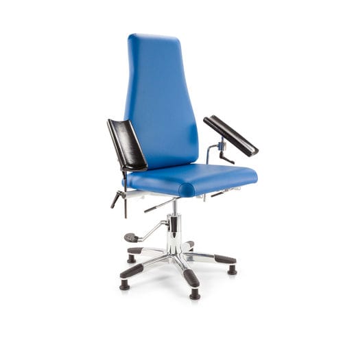 Sillón de reconocimiento de flebotomía - Vena® Hydro - Score BV - hidráulico / de altura variable / con respaldo regulable