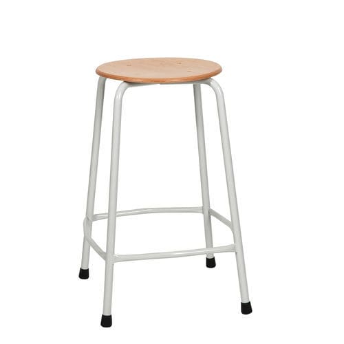 Taburete para centro sanitario - Base 240 - Score BV - apilable / negro / rojo