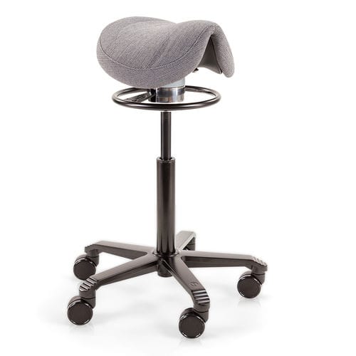 Taburete para centro sanitario - Office Amazone Balance - Score BV - de altura variable / con ruedas / con forma de silla de montar