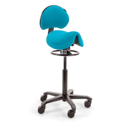Taburete para centro sanitario - Office Amazone Balance - Score BV - de altura variable / con ruedas / con respaldo regulable
