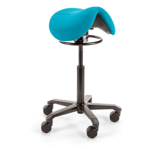 Taburete para centro sanitario - Office Jumper Balance - Score BV - de altura variable / con ruedas / con respaldo regulable