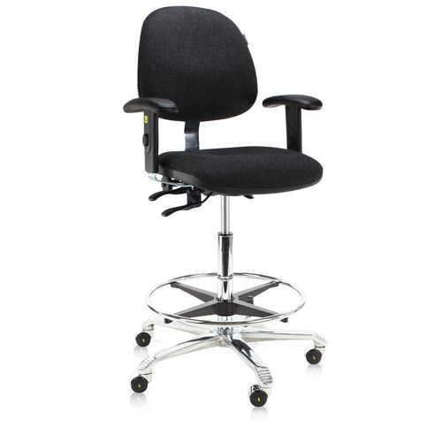 Silla de oficina de laboratorio - Ergo 2302 ESD - Score BV - para sala blanca / para adulto / con reposabrazos