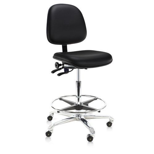 Silla para sala blanca - Ergo 2302  - Score BV - para adulto / con reposabrazos / con respaldo alto