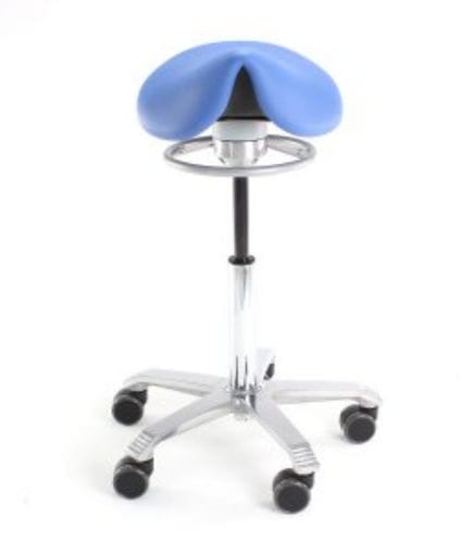 Taburete para centro sanitario - 6520B - Score BV - de altura variable / con ruedas / con forma de silla de montar