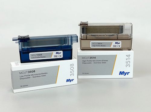 Hoja para microtomo de un solo uso - MCUT-35 series - ESPECIALIDADES MEDICAS MYR,SL  - máquina pulidora