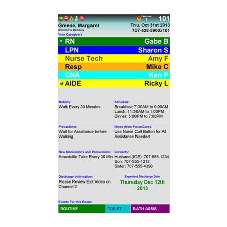 Software de gestión de datos de pacientes - Patient CareBoard™† - WestCall - de planificación / de hospital