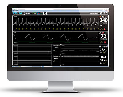 Sistema de adquisición de bioseñales de laboratorio - PHYSIOGUARD II - MINERVE - para experimentación con animales / para diagnóstico veterinario / 1 canal