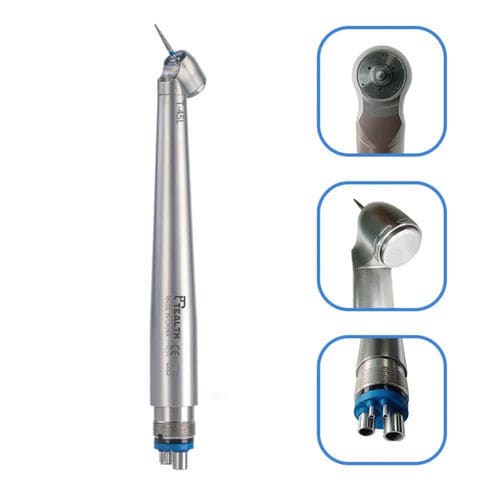 Turbina para odontología - T-45L - Tealth Foshan Medical Equipment Co.,Ltd - de aire / 45° / con pulsador