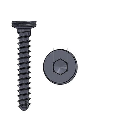 Tornillo de compresión ósea genérico - 36.742 series - Medicalex - de acero inoxidable / bloqueado / cortical