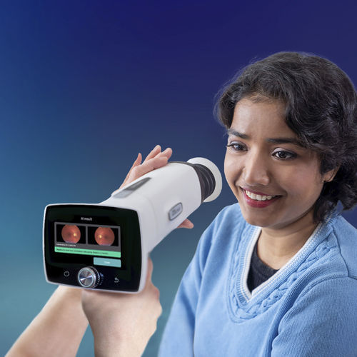 Retinógrafo no midriático - Aurora® AEYE - Optomed - imagenología de retina / portátil de mano