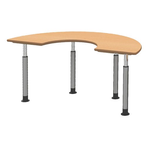 Mesa de comedor - ST3-S - Tough Furniture - para sala de espera / rectangular / de media luna