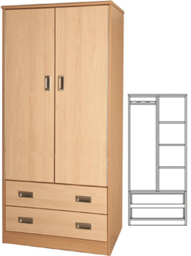 Armario de hospital - SF-WSU - Tough Furniture - con estante / 2 cajones / con 2 puertas